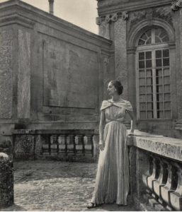 Вечернее платье Марселя Шапсаль для Марселя Шомон, в Vogue 1948 года